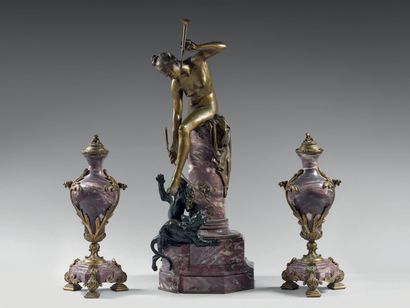 Garniture de cheminée (recomposée), de la...