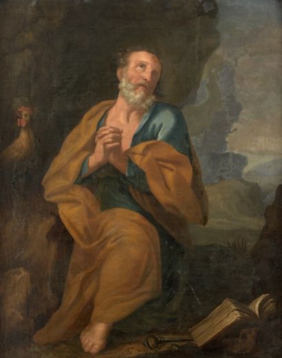 Ecole italienne du XVIIe siècle
Saint Pierre.
Huile...