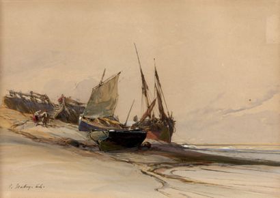 Eugène ISABEY (1804-1886)
Bateaux à marée...