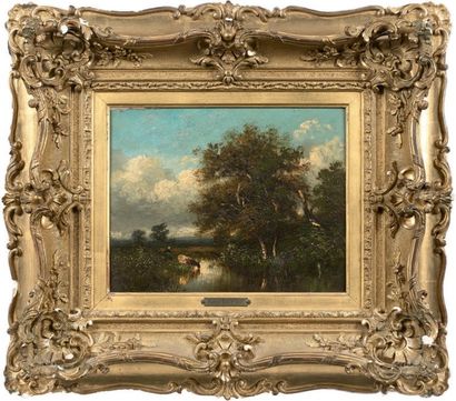 Jules DUPRE (1811-1889)
Paysanne et sa vache...