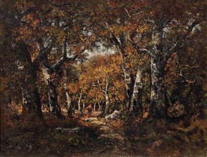 Attribuée à Raphaël GOURDON (1852-1924)
Fagoteuse...