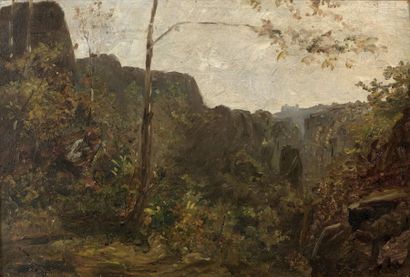 Paul HUET (1803-1869)
Rochers de Mortain...