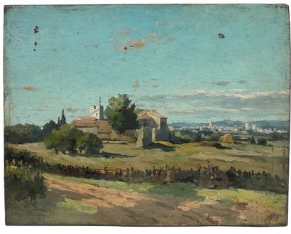 Paul GUIGOU (1834-1871)
Un hameau aux environs...