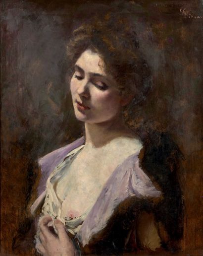 Ecole du XIXème siècle

Portrait de femme.
Huile...