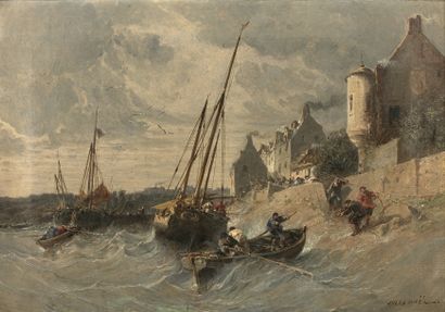 Jules NOËL (1810-1881)

Retour de pêche.
Huile...