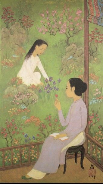 D'après MAI THU (1906-1980)

Femmes au jardin.
Reproduction...
