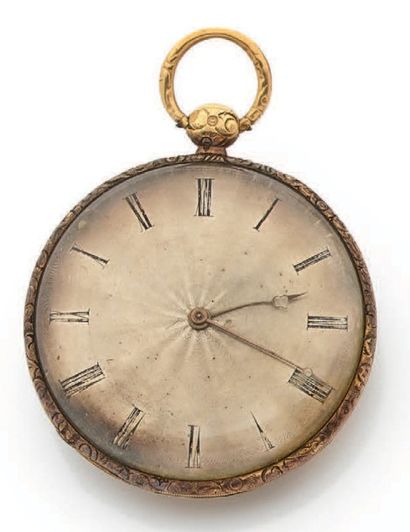Petite montre de gousset en or (750 millièmes).
Signé...