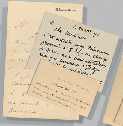 SARGENT (John).

Lettre autographe, signée;...