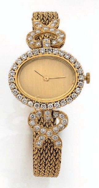 Montre bracelet de dame en or jaune (750...