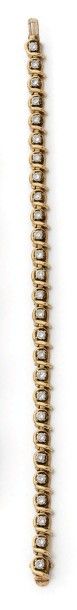 Bracelet ligne articulé en or jaune (585...