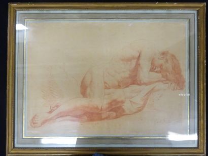 École du XVIIIème siècle

Etude d'homme couché.

Sanguine...
