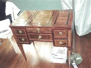 Coiffeuse d'appui en placage et filets de...