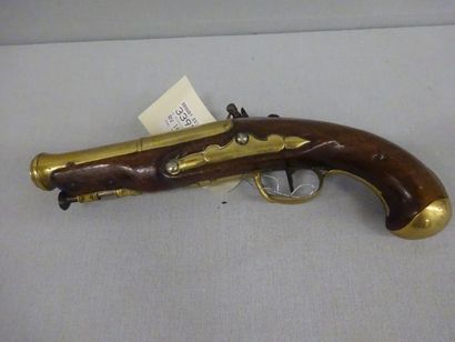 Pistolet d'officier de marine à silex.

Canon...
