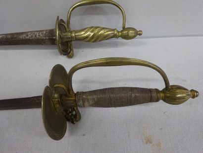 Deux épées d'uniforme de type 1786.

Montures...
