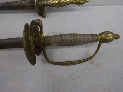 Deux épées d'uniforme de type 1786.

Montures...