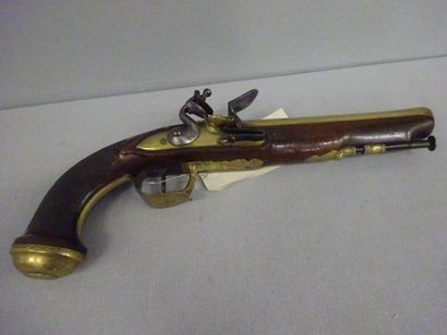Pistolet d'officier de marine à silex.

Canon...