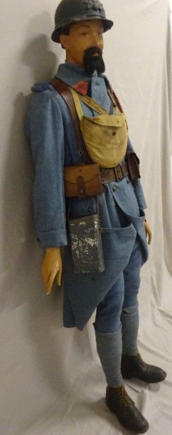Mannequin d'un artilleur bleu horizon du...