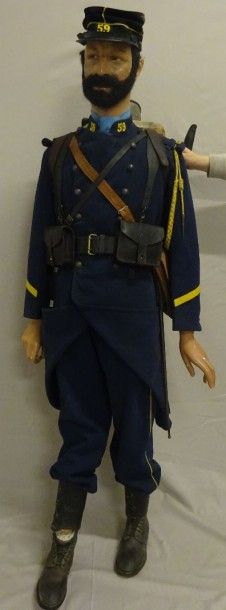 Mannequin d'un Chasseur à pied de 1ère Classe...
