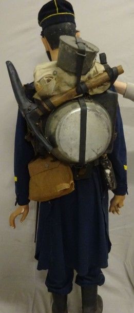 Mannequin d'un Chasseur à pied de 1ère Classe...