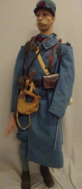 Mannequin d'un soldat d'Infanterie bleue...