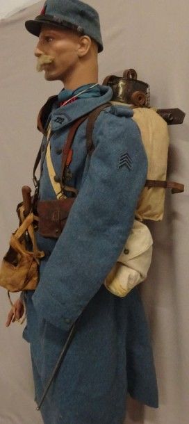 Mannequin d'un soldat d'Infanterie bleue...