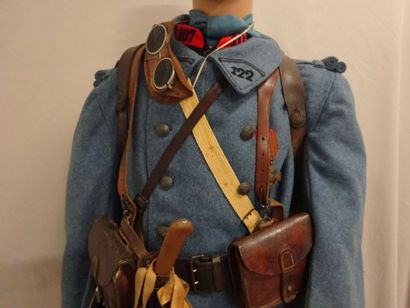 Mannequin d'un soldat d'Infanterie bleue...