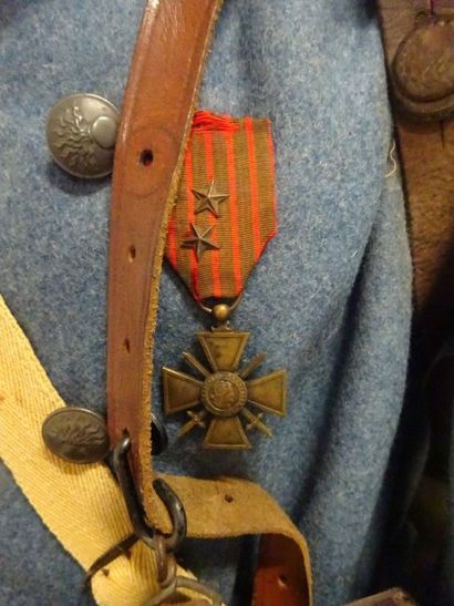 Mannequin d'un soldat d'Infanterie bleue...