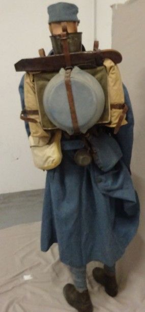 Mannequin d'un soldat d'Infanterie bleue...