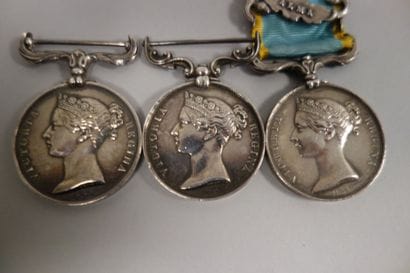 Lot de quatre Médaille de campagne en argent...