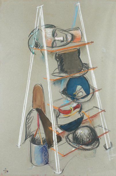 Jean HÉLION (1904-1987)
Nature morte au chapeau...