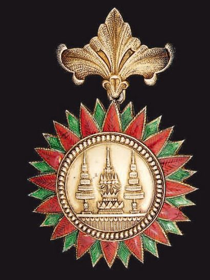 SIAM.
Ordre de la Couronne. Croix de Commandeur...