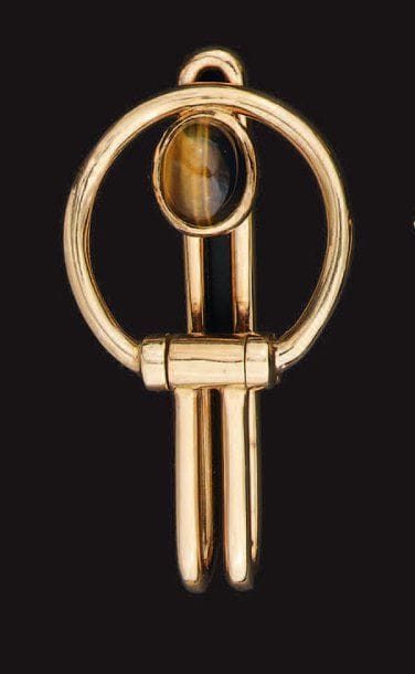 CHAUMET
Pince à billets en or articulé, rehaussé...