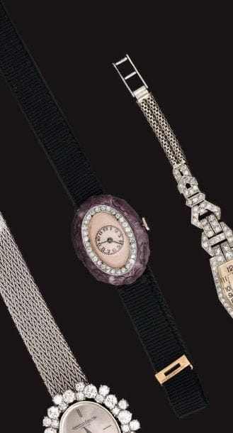 ANONYME
Montre bracelet de dame en platine,...