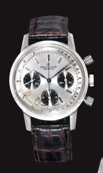 BREITLING
Montre chronographe en acier, cadran...