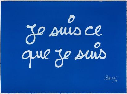 Ben (1935)


Je suis ce que je suis, 2016.

Sérigraphie...