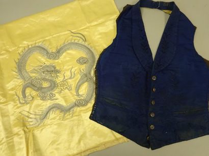 Devant de gilet d'homme en ottoman de soie...