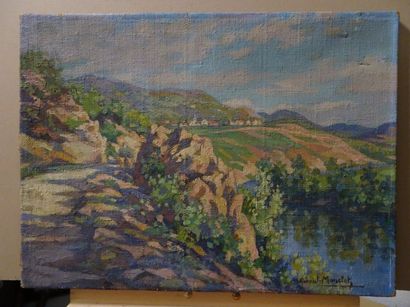 G. MOISELET


Paysage de vallée.

Huile sur...
