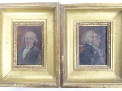Deux portraits de Conventionnels (?) de face...