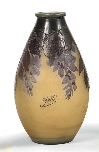 ÉTABLISSEMENTS GALLÉ
Vase ovoïde à petit...