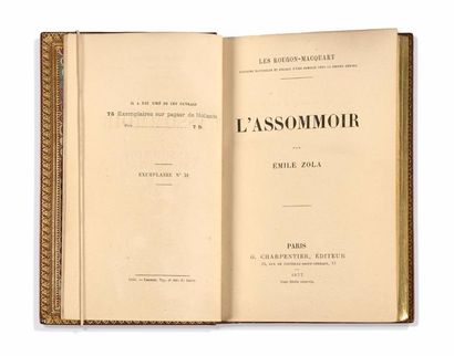 ZOLA (Emile)
L'Assommoir.
Paris, G. Charpentier,...