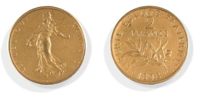 France
2 Francs type Semeuse, 1898, O. Roty.
EPREUVE...