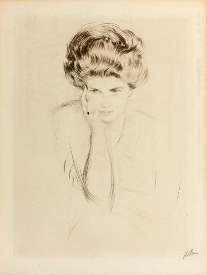 Paul HELLEU (1859-1927)
Femme de face au...