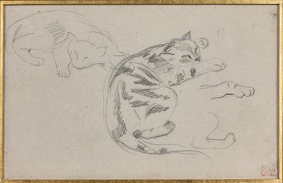 Eugène DELACROIX (1798-1863)
Étude de chats...