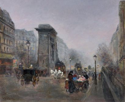 Edouard CORTES (1882-1969)
La porte Saint-Denis.
Huile...