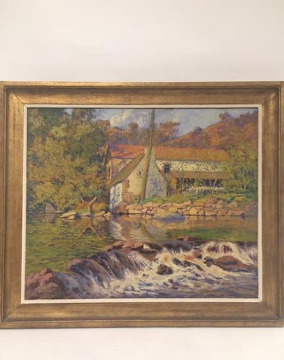 PAUL MADELINE (1863-1920)
Paysage au moulin...