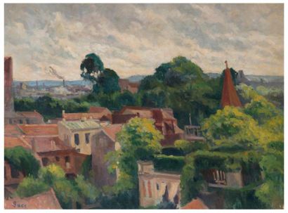 Maximilien Luce (1858-1941)
Panorama de Montsouris.
Huile...