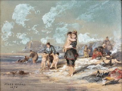 Jules NOËL (1810-1881)
La baignade, 1876.
Aquarelle...