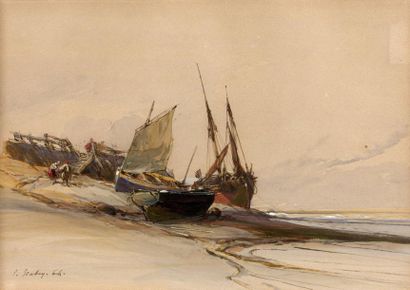Eugène ISABEY (1804-1886)
Bateaux à marée...