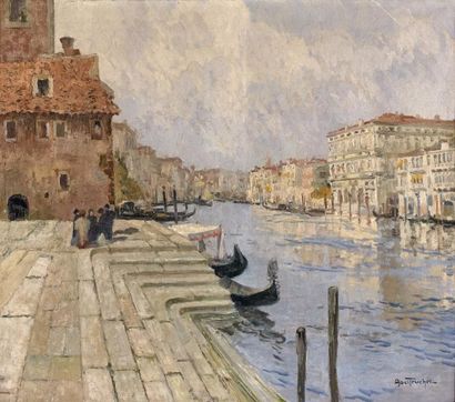 Louis Abel TRUCHET (1857-1918)
Canal à Venise.
Huile...