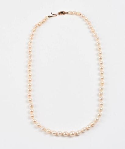 Collier de perles de culture blanches en...